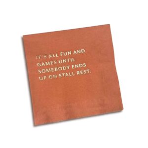 Cocktail Napkin: Stall Rest