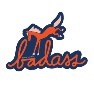 Sticker: Badass (Orange)