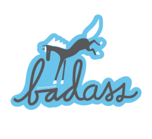 Sticker: Badass (Grey)