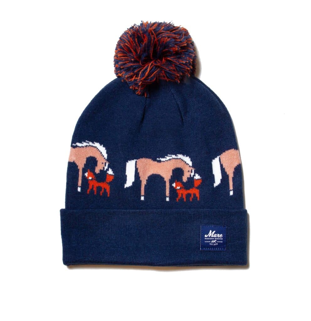 帽子 MAISON SPECIAL Horse Beanie Women's Horse Beanie, Fall Winter Hat, Equestrian Rider Owner Tack