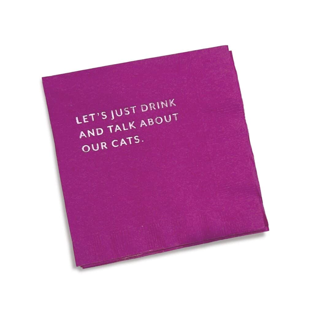 Cocktail Napkin: Talk Cats