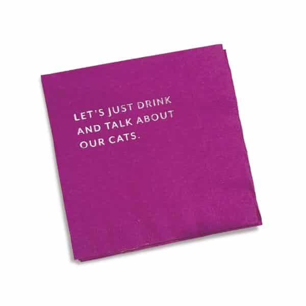 Cocktail Napkin: Talk Cats