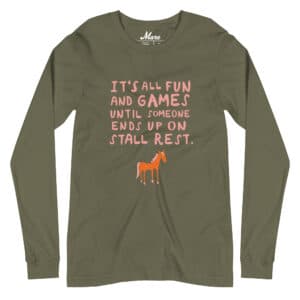 Unisex Long Sleeve Tee: Stall Rest