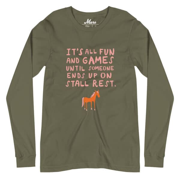 Unisex Long Sleeve Tee: Stall Rest