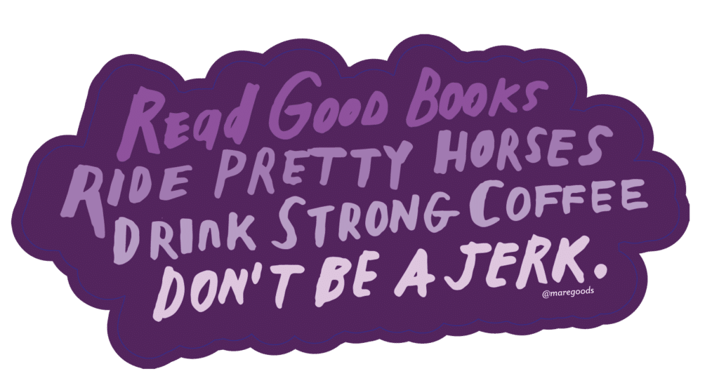Sticker: Read, Ride, Drink, Don't be a Jerk