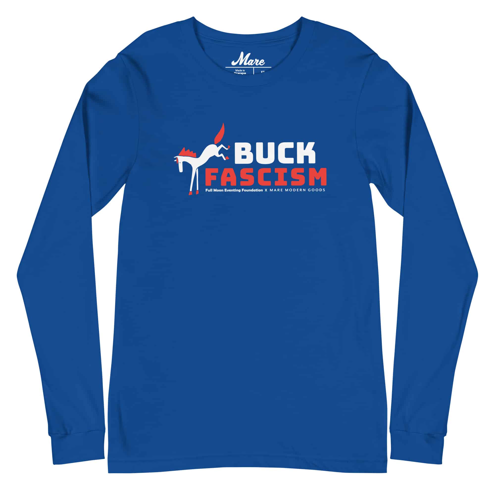 Unisex Long Sleeve Tee: Buck Fascism FMFxMare